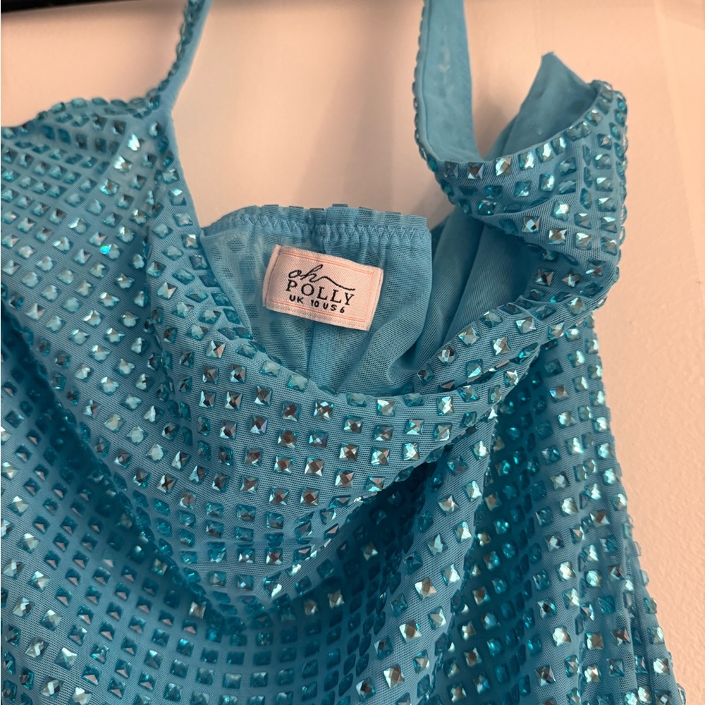 Oh Polly Turquoise Mini Dress !